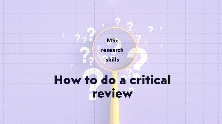 Critical review on jounal article example