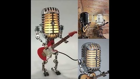 Microphone Robot Lamp Vintage Microphone Robot Touch Dimmer Lamp Table Lamp - Robot Desk