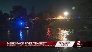 Mother killed as search resumes for missing 6-year-old boy
