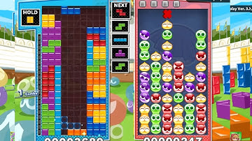Tetris 4 Wide VS Puyo 10 Chain!