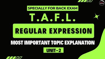 Unit-2 | Regular Expression | TAFL | Automata | Imp Topics Explanation | Aktu Exam