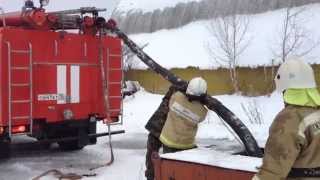 Установка пожарного автомобиля на водоём