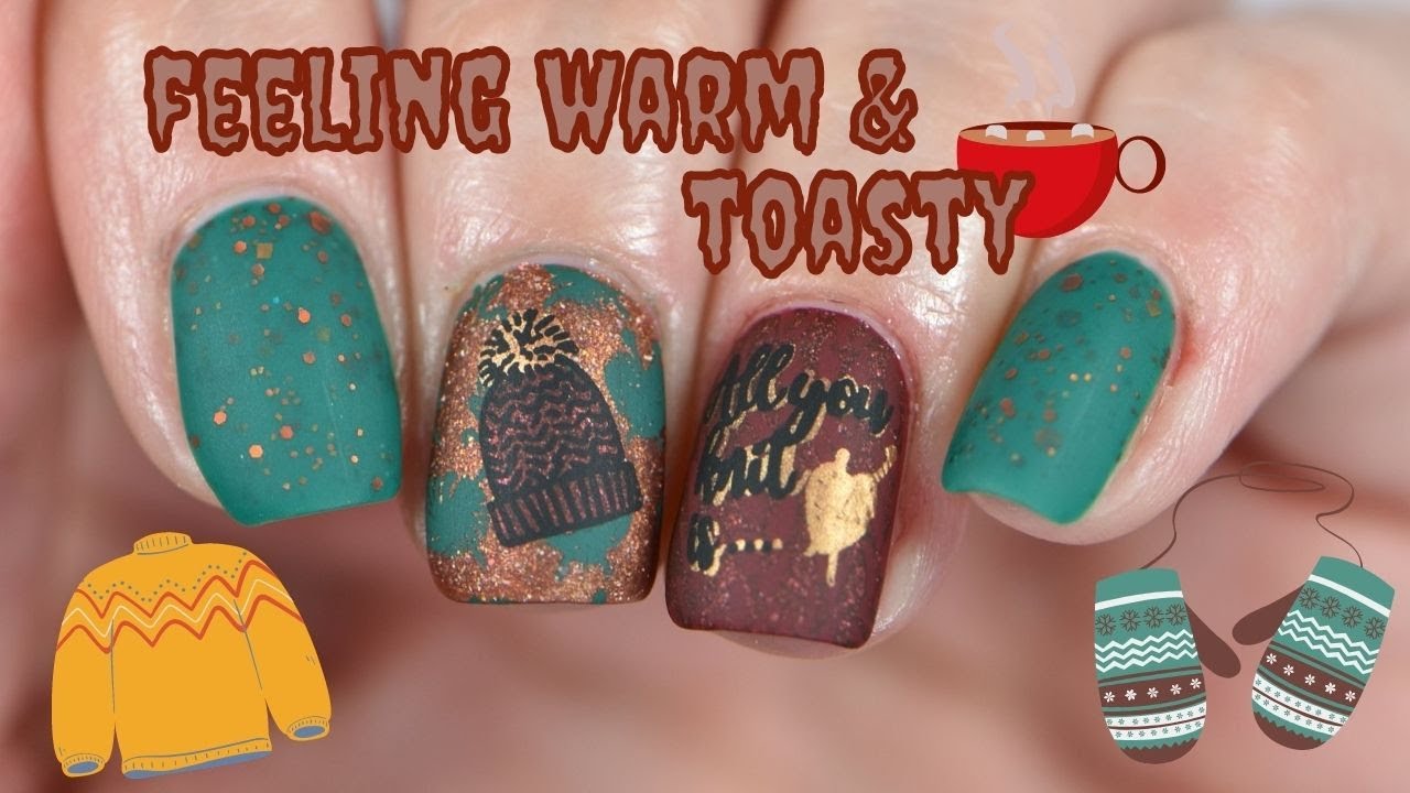 Fall Nail Art Tutorial Maniology Cozy Knitting YouTube