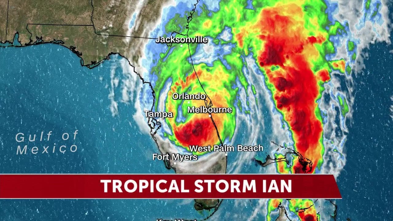 Millions without power as Ian downgraded to tropical storm - YouTube