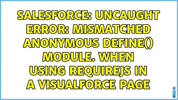 Uncaught Error: Mismatched anonymous define() module. When using RequireJS in a Visualforce page
