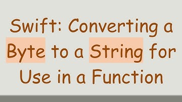 Swift: Converting a Byte to a String for Use in a Function