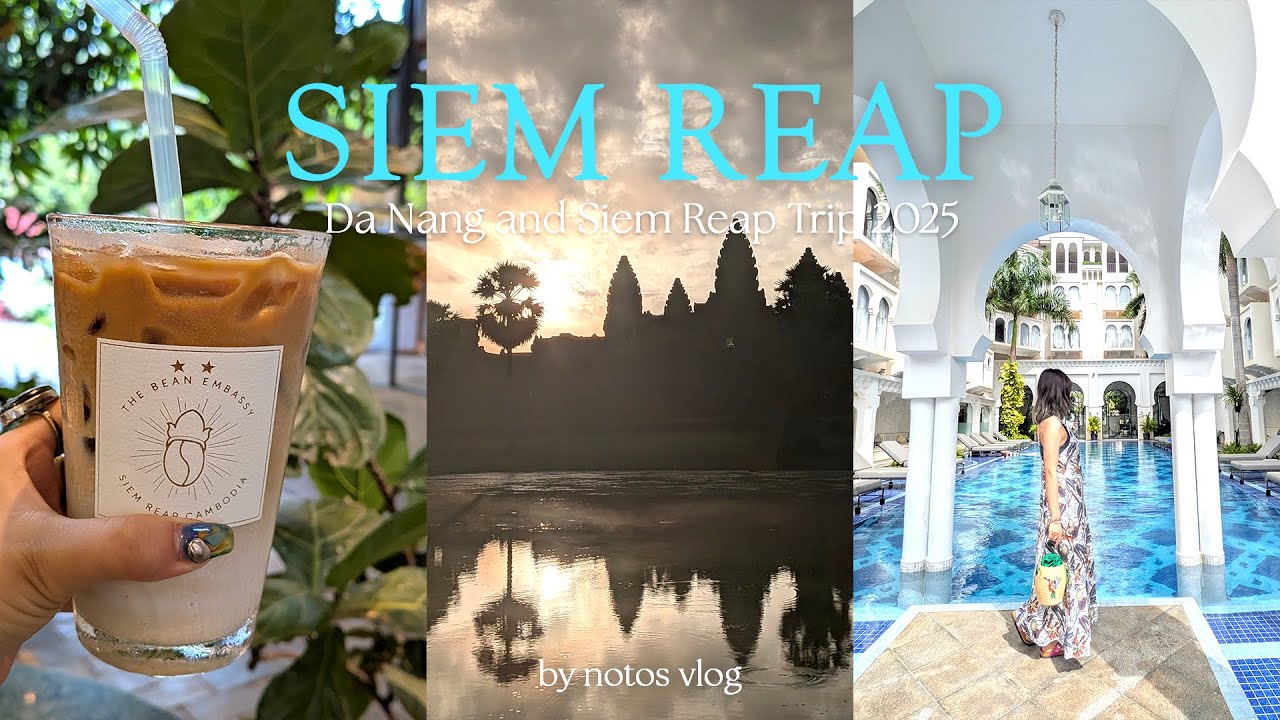 { vlog } シェムリアップ旅｜アンコールワットの日出🌅サライ リゾート＆スパ💠スーパー🛒ビジネスクラス✈️カンボジア🇰🇭