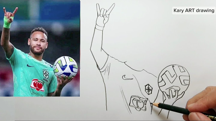 Let's learn to draw Neymar with a ball