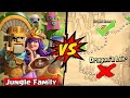 Jungle Family vs Goblin Maps - Clash of Clans