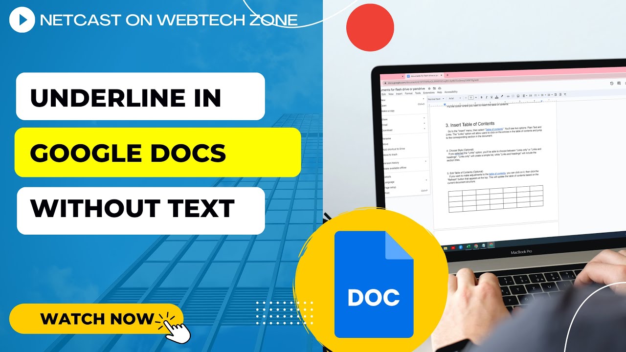 How to Underline in Google Docs Without Text | How to Insert a Blank ...