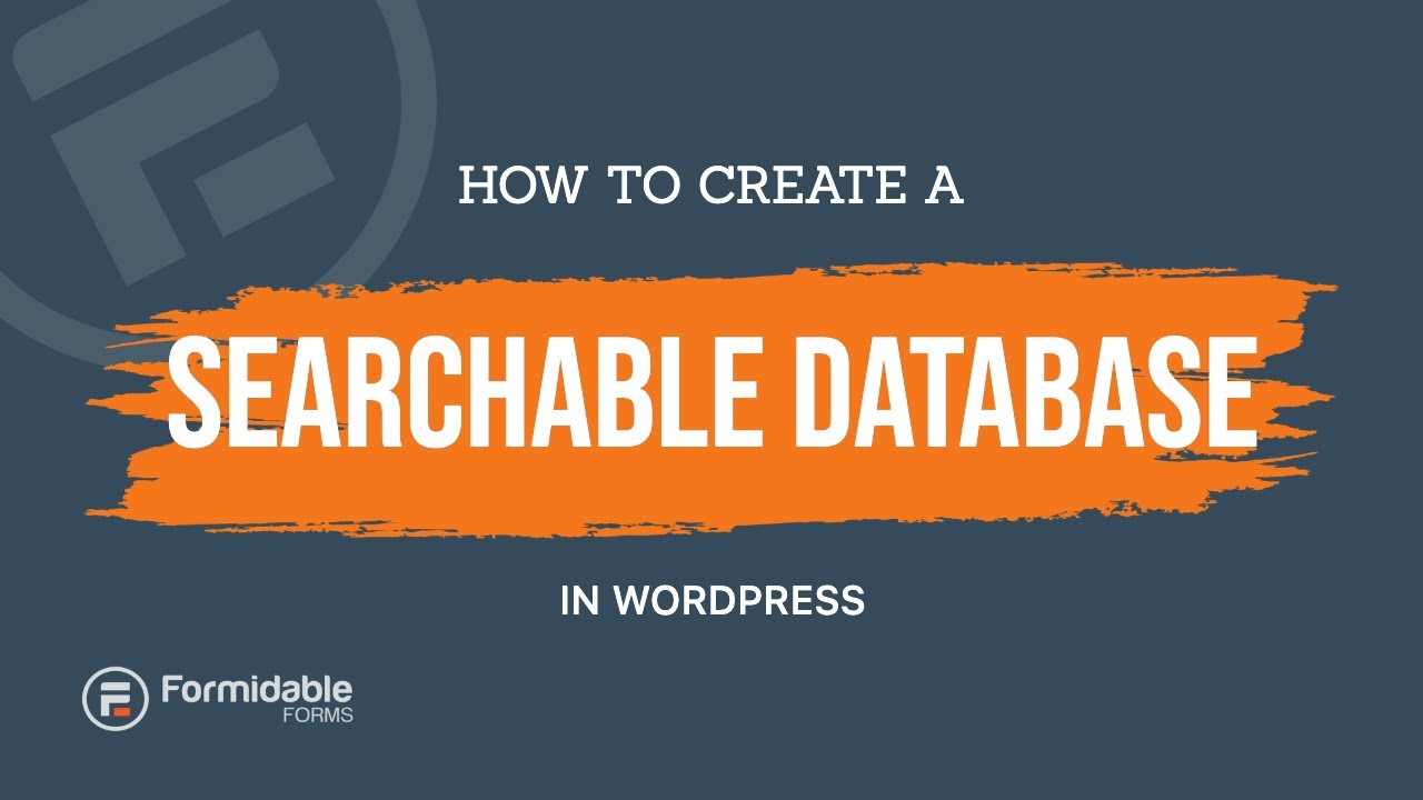 How to Create a Searchable Database in WordPress - YouTube