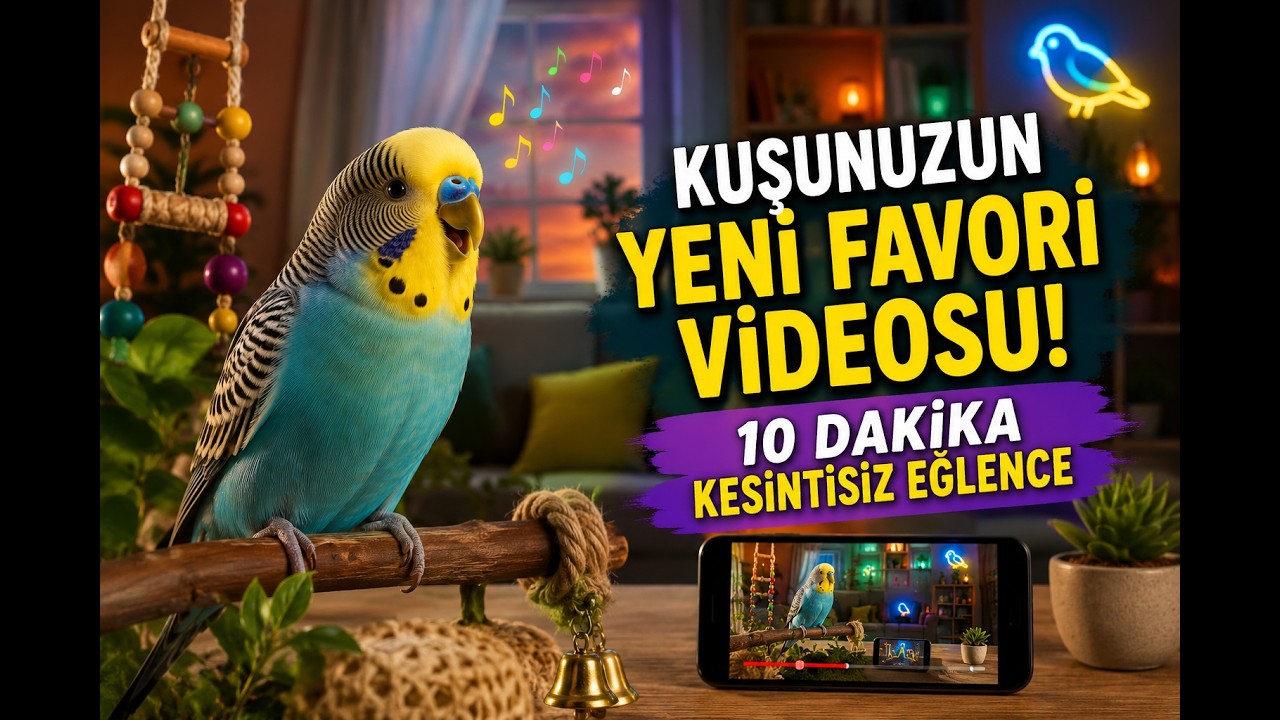 🐦 Kuşunuzun Yeni Favori Videosu! 10 Dakika Kesintisiz Eğlence
