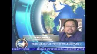 NewsLife Interview: James Jimenez, COMELEC - on media absentee voting implementation