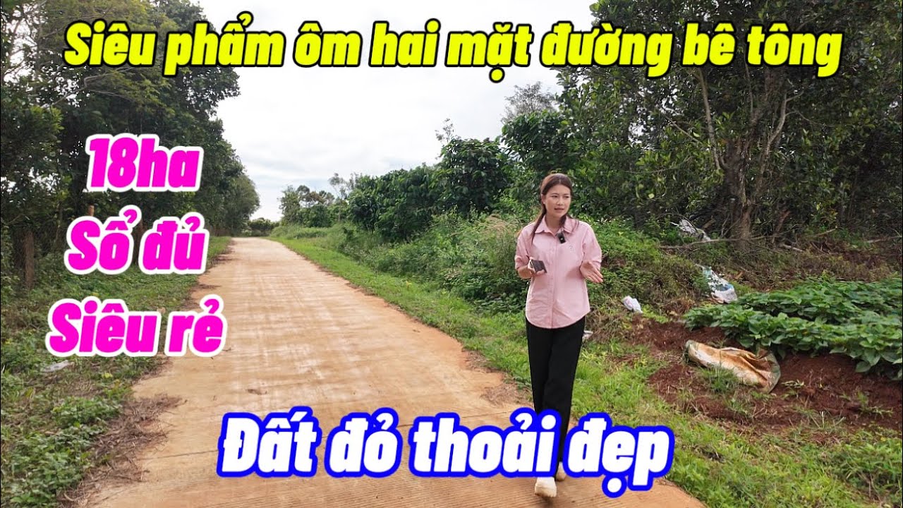 Siêu phẩm đất vườn Đắk nông 18ha sổ đủ ôm mặt đường bê tông . Giá siêu rẻ 