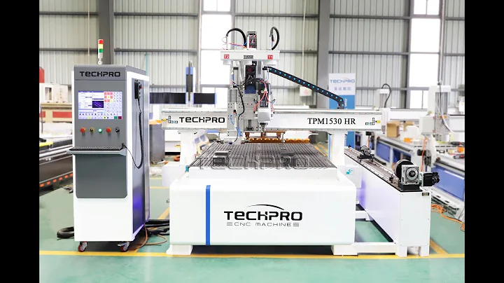 TechPro® ATC cnc router + horizontal spindle+rotaty axis machine for sale #woodworking #furniture