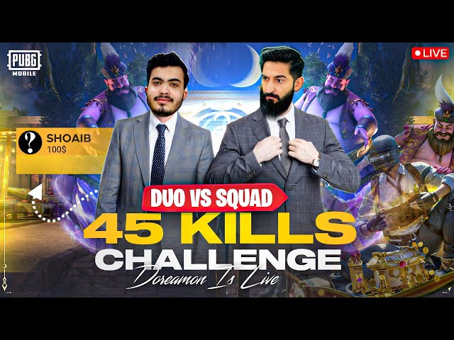 DUO VS SQUAD CHALLENGE 45 KILLS | DOREAMON GAMING class=