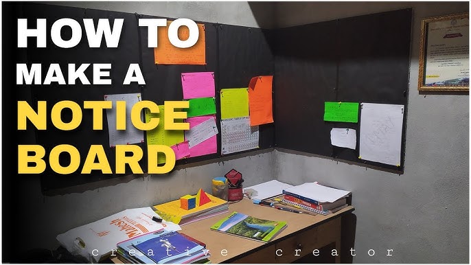 2 Creative Ideas of making Notice Board//Notice Board Making at  Home//Crafts Vine 