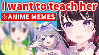 AZKi Wants to Teach Japanese Anime Memes to Biboo【Hololive】