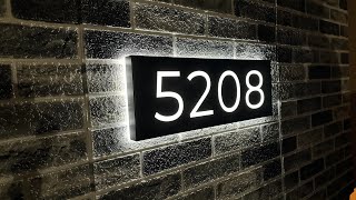 Enhance Your Home: Selegna Backlit & Face-Lit Solar Address Plaque!
