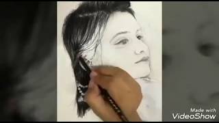 How to Draw realistic hair easily with soft Charcoal pencil NEW 2018 screenshot 1