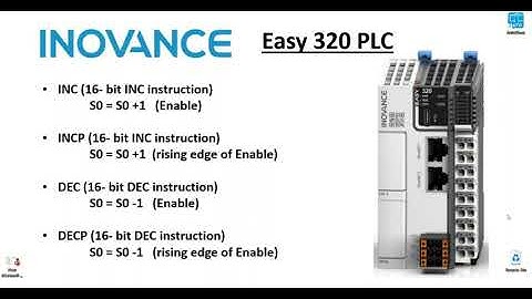 INOVANVE - Easy320 PLC - INC INCP DEC DECP