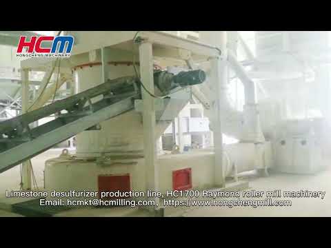 Limestone desulfurizer production line, HC1700 Raymond roller mill machinery