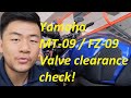 Yamaha MT-09 / FZ-09 valve clearance check