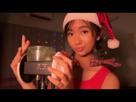 ASMR ~ 3Dio Mrs Claus Relaxes You With Ear Massage 💆‍♀️🎄❤️