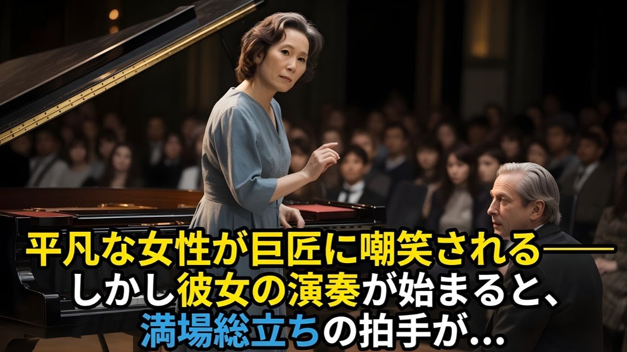 「平凡な女性が巨匠に嘲笑される──しかし彼女の演奏が始まると、満場総立ちの拍手が…」