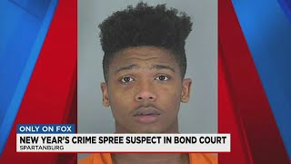 New Year's crime spree suspect in bond court