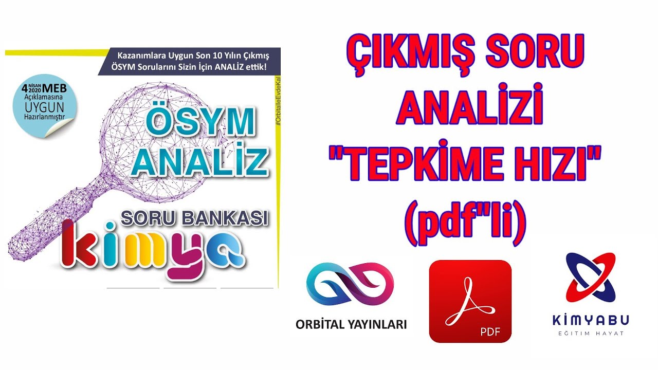 Kimyasal Tepkimelerde Hiz Cikmis Sorular Pdf Youtube