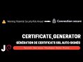 Les tools no 15  certificate generator  certificats ssl  pour tous vos services internes