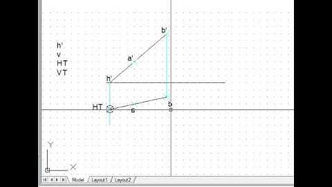 Projections of lines   Example 3  projections given   obtain traces
