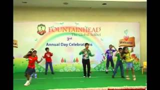 Class i children of fountainhead global school, http://fhgs.in danced
to the song 'bam bam bole'. this was part annual day function. all
other vid...