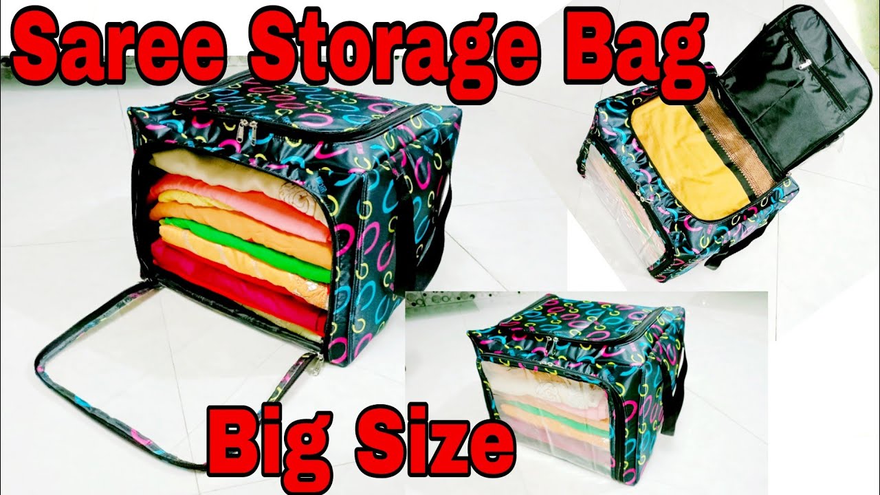 DIY: Big Size Saree Storage Bag, Multi Purpose Organizer Bag Tutorial By Anamika Mishra...