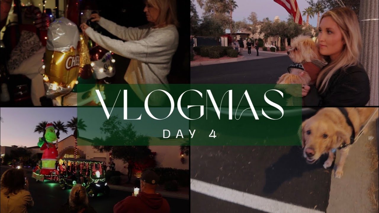 ⭐ 🎄 Vlogmas Day 4 | Golf Cart Christmas Parade + Full Holiday Golf Cart Tour 🎅✨