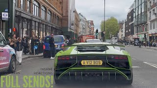 CRAZY BRE LAMBORGHINI AVENTADOR SV DESTROYS London! INSANE V12 SOUNDS & REACTIONS!
