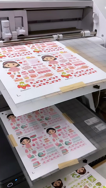 Let's print and cut our new planner/journal stickers! #smallbusiness #plannerstickers