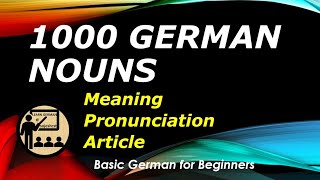 1000 German Nouns | Learn while you sleep | Meaning | Article | Pronunciation screenshot 1