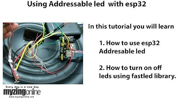 Using addressable led  with esp32 simple example