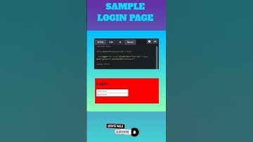 basic Sample Login page 📄.#shorts #viral #trending #codewithme #css #html #shortsvideo #webdev