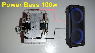 Power Bass Amplifier 100W with Tip41, Single Circuit