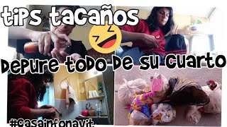 🤑TIPS DE TACAÑA🤑 DEPURANDO! YA NO LE CABE NADA A SU CUARTO🏡5