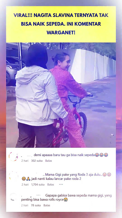 VIRAL!!! NAGITA SLAVINA TERNYATA TAK BISA NAIK SEPEDA. INI KOMENTAR WARGANET! #shorts