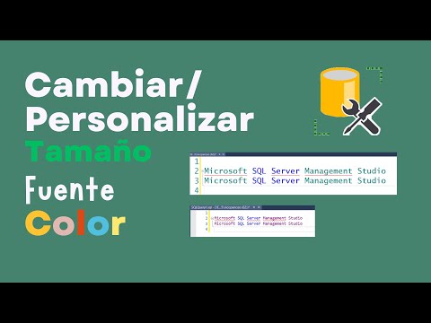 Cambiar / Aumentar Tamaño de Letra SQL Server