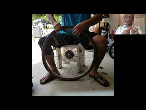 installing inner tube bike