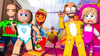 ROBLOX SUBWAY SURFERS W/BOBBY, JJ, MASH, AND PABLO | Roblox | Funny Moments screenshot 3