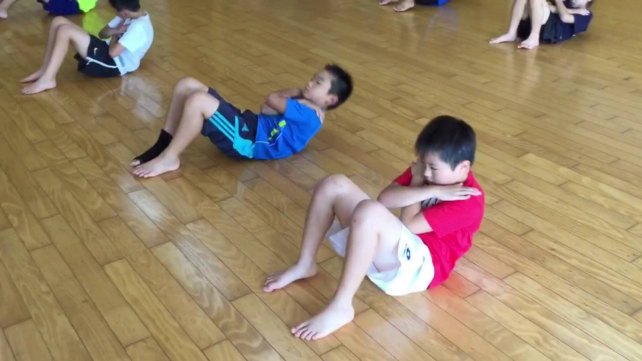 千葉道場夏休み強化稽古 腹筋 基礎体力アップ 子供 小学生 千葉 空手 習い事 Youtube