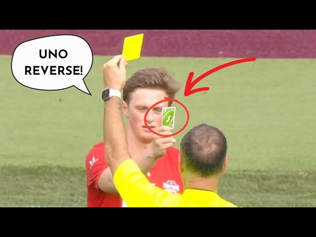 Almost on X: WATCH: This r got a yellow card during a soccer game  so he pulled out a UNO reverse card and people lost it ⚽🔄😂   / X