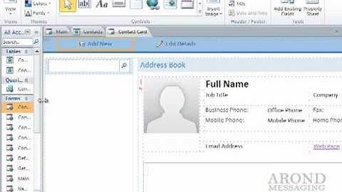 Using Access 2010 - Change the Navigation Pane View